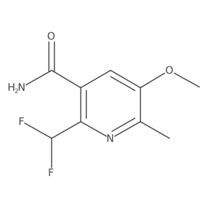 2-(Difluoromethyl)-5-methoxy-6-methylpyridine-3-carboxamide结构式
