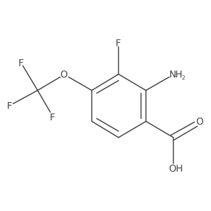 2-Amino-3-fluoro-4-(trifluoromethoxy)benzoic acid结构式