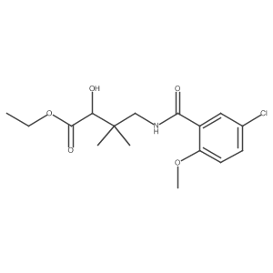 4-[(5-Chloro-2-methoxybenzoyl)amino]-2-hydroxy-3,3-dimethylbutanoic acid ethyl ester Structure