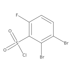 2,3-Dibromo-6-fluorobenzenesulfonyl chloride结构式