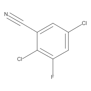 2,5-Dichloro-3-fluorobenzonitrile Structure