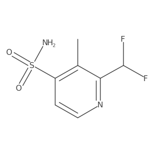 2-(Difluoromethyl)-3-methylpyridine-4-sulfonamide结构式