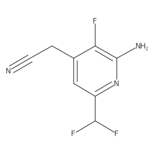 2-(2-Amino-6-(difluoromethyl)-3-fluoropyridin-4-yl)acetonitrile结构式
