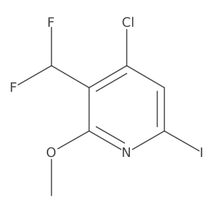 4-Chloro-3-(difluoromethyl)-6-iodo-2-methoxypyridine结构式
