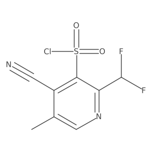 4-Cyano-2-(difluoromethyl)-5-methylpyridine-3-sulfonyl chloride结构式