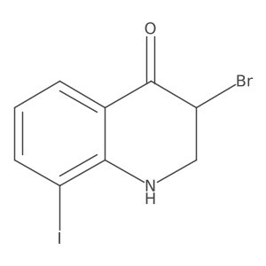 3-bromo-8-iodo-2,3-dihydroquinolin-4(1H)-one结构式
