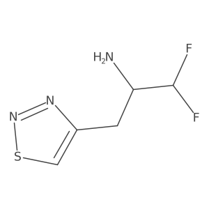 1,1-Difluoro-3-(1,2,3-thiadiazol-4-yl)propan-2-amine结构式