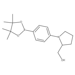 (2S)-1-[4-(4,4,5,5-tetramethyl-1,3,2-dioxaborolan-2-yl)phenyl]-2-pyrrolidinemethanol Structure