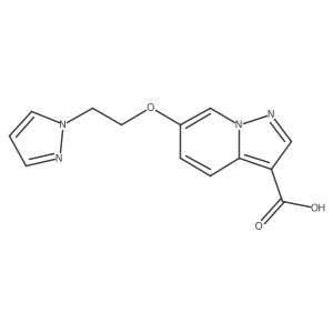 6-(2-(1H-pyrazol-1-yl)ethoxy)pyrazolo[1,5-a]pyridine-3-carboxylic acid结构式