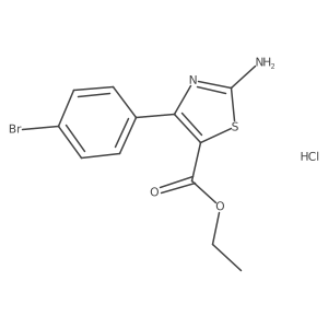 Ethyl 2-amino-4-(4-bromophenyl)-1,3-thiazole-5-carboxylate hydrochloride Structure