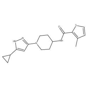 N-[1-(5-cyclopropyl-1H-pyrazol-3-yl)piperidin-4-yl]-3-methylthiophene-2-carboxamide Structure
