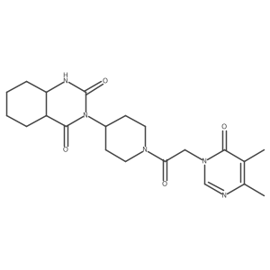 3-[1-[2-(4,5-dimethyl-6-oxopyrimidin-1-yl)acetyl]piperidin-4-yl]-4a,5,6,7,8,8a-hexahydro-1H-quinazoline-2,4-dione Structure
