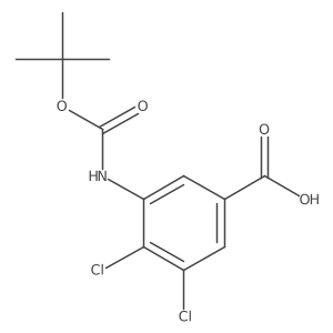 3-{[(Tert-butoxy)carbonyl]amino}-4,5-dichlorobenzoic acid结构式