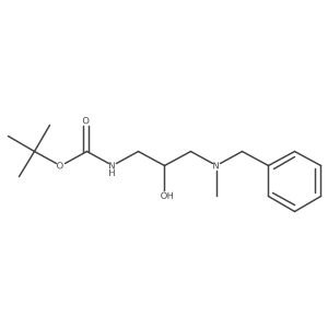 Tert-butyl (3-(benzyl(methyl)amino)-2-hydroxypropyl)carbamate结构式