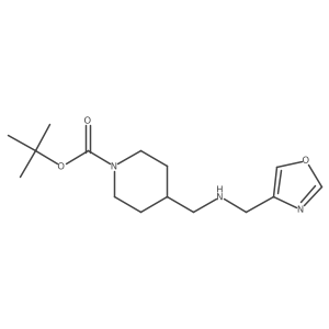 tert-Butyl 4-(((oxazol-4-ylmethyl)amino)methyl)piperidine-1-carboxylate Structure