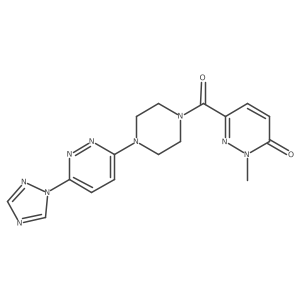 6-(4-(6-(1H-1,2,4-triazol-1-yl)pyridazin-3-yl)piperazine-1-carbonyl)-2-methylpyridazin-3(2H)-one Structure