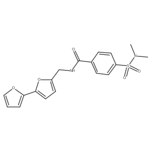 N-([2,2'-bifuran]-5-ylmethyl)-4-(N,N-dimethylsulfamoyl)benzamide结构式