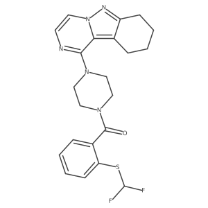 (2-((Difluoromethyl)thio)phenyl)(4-(7,8,9,10-tetrahydropyrazino[1,2-b]indazol-1-yl)piperazin-1-yl)methanone Structure