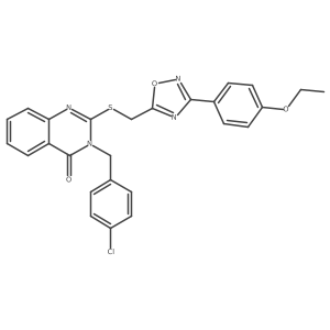 3-(4-chlorobenzyl)-2-(((3-(4-ethoxyphenyl)-1,2,4-oxadiazol-5-yl)methyl)thio)quinazolin-4(3H)-one Structure