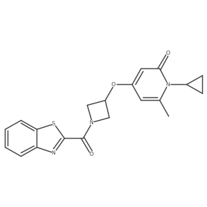 4-((1-(benzo[d]thiazole-2-carbonyl)azetidin-3-yl)oxy)-1-cyclopropyl-6-methylpyridin-2(1H)-one结构式