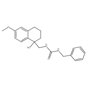 1-Benzyl-3-((1-hydroxy-6-methoxy-1,2,3,4-tetrahydronaphthalen-1-yl)methyl)urea结构式