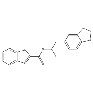 N-(1-(2,3-dihydrobenzofuran-5-yl)propan-2-yl)benzo[d]thiazole-2-carboxamide结构式