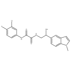 N1-(3-chloro-4-fluorophenyl)-N2-(2-hydroxy-2-(1-methyl-1H-indol-5-yl)ethyl)oxalamide Structure