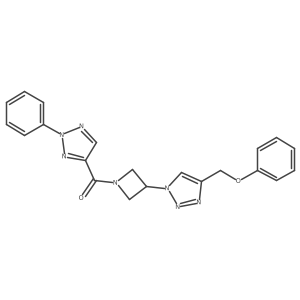 (3-(4-(phenoxymethyl)-1H-1,2,3-triazol-1-yl)azetidin-1-yl)(2-phenyl-2H-1,2,3-triazol-4-yl)methanone结构式