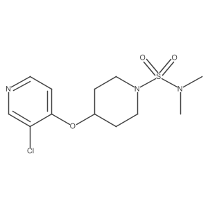 4-((3-chloropyridin-4-yl)oxy)-N,N-dimethylpiperidine-1-sulfonamide结构式