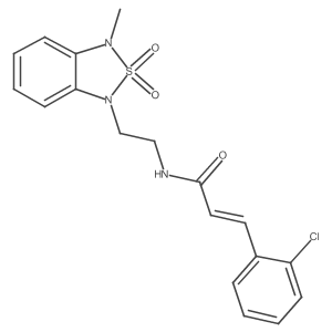 (E)-3-(2-chlorophenyl)-N-(2-(3-methyl-2,2-dioxidobenzo[c][1,2,5]thiadiazol-1(3H)-yl)ethyl)acrylamide Structure