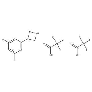 2-(Azetidin-3-yl)-4,6-dimethylpyrimidine, bis(trifluoroacetic acid) Structure