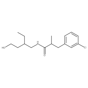 Benzenepropanamide, 3-chloro-N-(2-ethyl-4-hydroxybutyl)-I+/--methyl-结构式