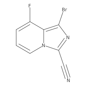 1-Bromo-8-fluoroimidazo[1,5-a]pyridine-3-carbonitrile结构式