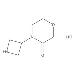 4-(Azetidin-3-yl)morpholin-3-one hydrochloride结构式