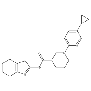 1-(6-cyclopropylpyridazin-3-yl)-N-(4,5,6,7-tetrahydro-1,3-benzothiazol-2-yl)piperidine-3-carboxamide Structure