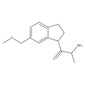 2-Amino-1-(6-(methoxymethyl)indolin-1-yl)propan-1-one结构式