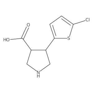 4-(5-Chlorothiophen-2-yl)pyrrolidine-3-carboxylic acid Structure