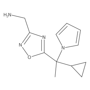 (5-(1-cyclopropyl-1-(1H-pyrrol-1-yl)ethyl)-1,2,4-oxadiazol-3-yl)methanamine结构式