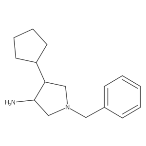 1-Benzyl-4-cyclopentylpyrrolidin-3-amine结构式
