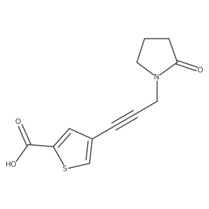 4-[3-(2-Oxopyrrolidin-1-yl)prop-1-yn-1-yl]thiophene-2-carboxylic acid结构式