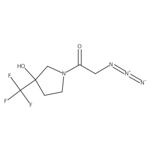 2-Azido-1-(3-hydroxy-3-(trifluoromethyl)pyrrolidin-1-yl)ethan-1-one Structure