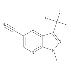 1-Methyl-3-(trifluoromethyl)-1H-pyrazolo[3,4-b]pyridine-5-carbonitrile Structure