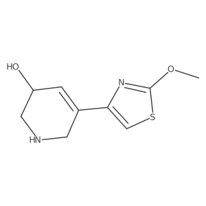 5-(2-Methoxy-1,3-thiazol-4-yl)-1,2,3,6-tetrahydropyridin-3-ol结构式