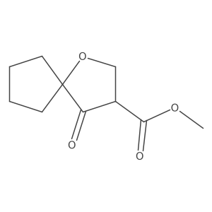 Methyl 4-oxo-1-oxaspiro[4.4]nonane-3-carboxylate结构式