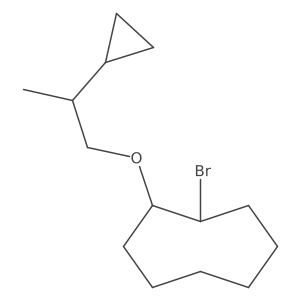 1-Bromo-2-(2-cyclopropylpropoxy)cyclooctane结构式
