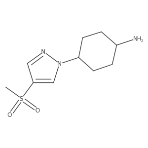 4-(4-methanesulfonyl-1H-pyrazol-1-yl)cyclohexan-1-amine结构式