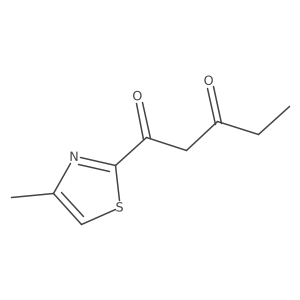 1-(4-Methyl-1,3-thiazol-2-yl)pentane-1,3-dione结构式