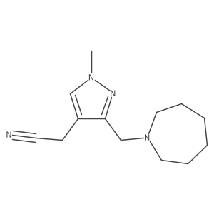 2-{3-[(azepan-1-yl)methyl]-1-methyl-1H-pyrazol-4-yl}acetonitrile结构式