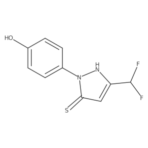 4-[3-(difluoromethyl)-5-sulfanyl-1H-pyrazol-1-yl]phenol结构式