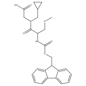 2-[(2S)-N-(cyclopropylmethyl)-2-({[(9H-fluoren-9-yl)methoxy]carbonyl}amino)-3-methoxypropanamido]acetic acid结构式